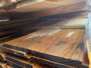 Ca. 68x Douglas wisselsponning, 18x190mm, lengte 400cm